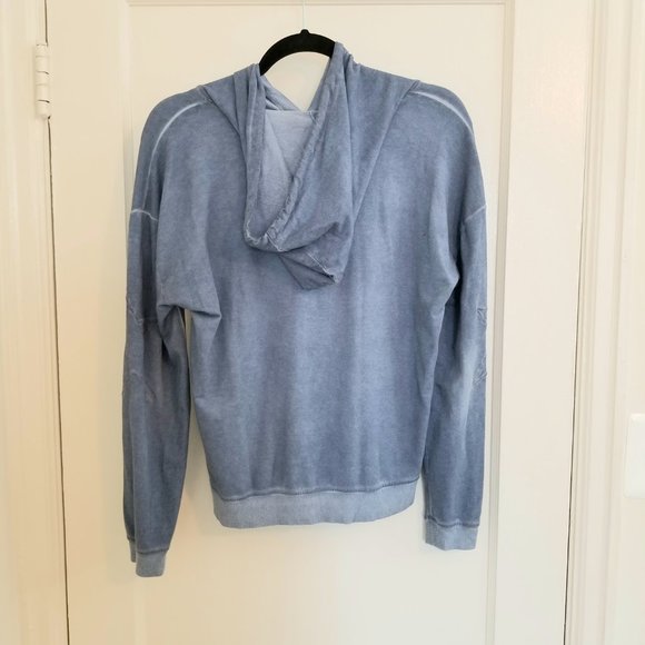 Grey & Gray Women's size Medium Blue Star-Embroidered Hoodie - Picture 2 of 13